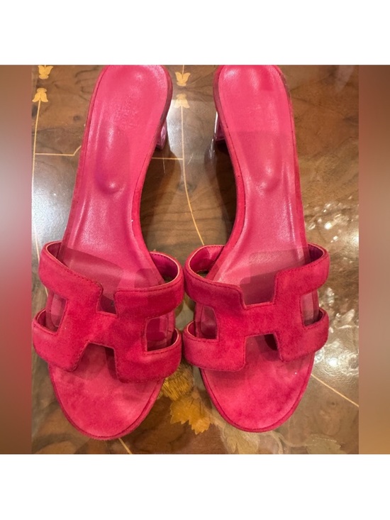 Hermes Shoes - Hermès Fuchsia Suede Oran Sandals – Size 42
